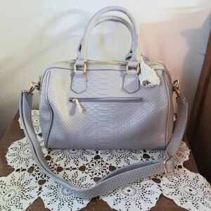 Got Oil Supplies Crocodile Embossed "Tammie" Cross Body/Satchel Bag NWT